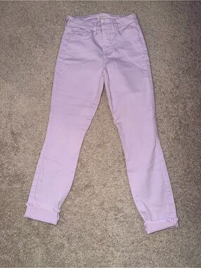 JEN7 Pastel Lilac High-Rise Jeans